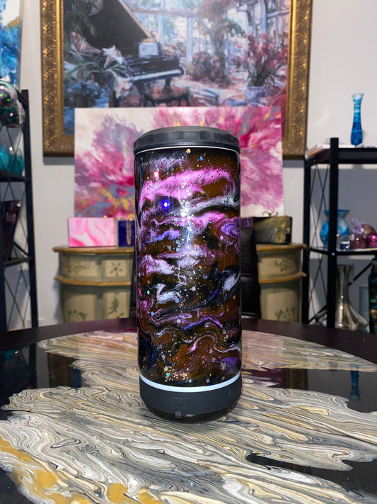 Custom Can Cooler Speaker Tumbler - Galaxy Design