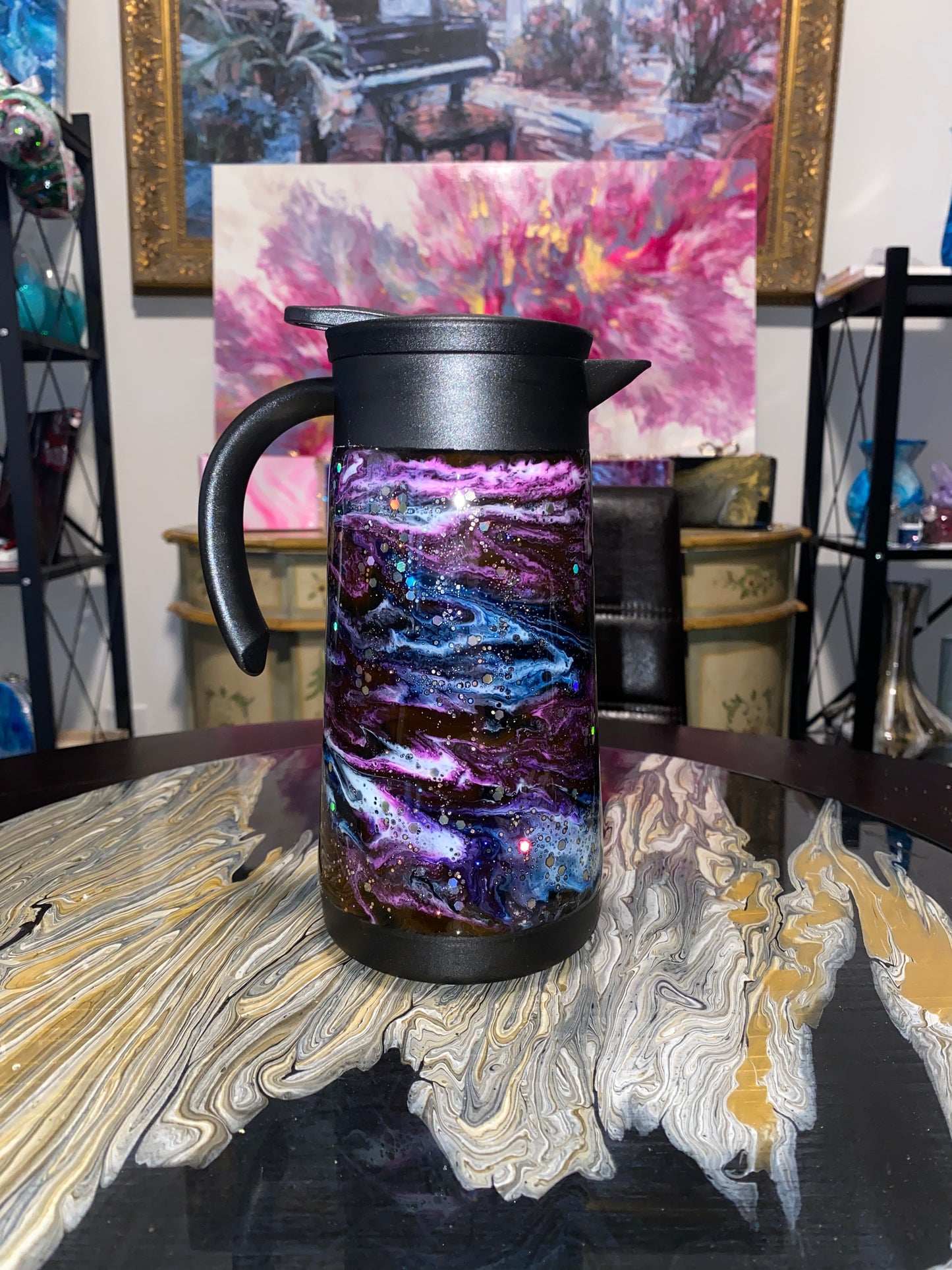 Custom 20oz Stainless Steel Hot Pot - Galaxy Design